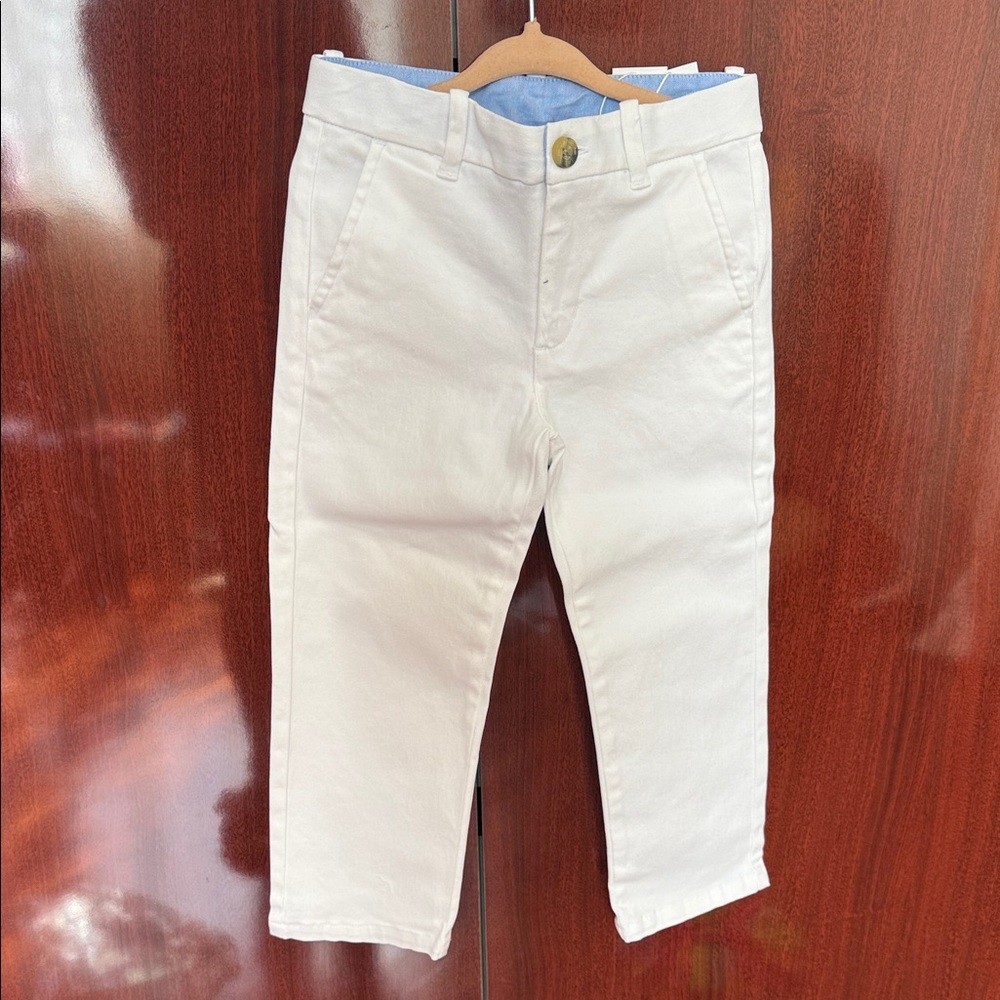 Janie and Jack Cream Chino Pants for Kids